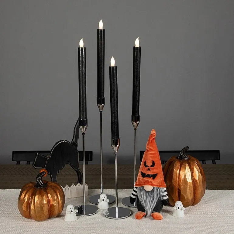 Northlight 9.5in Black Led Flickering 4-pc. Flameless Candle
