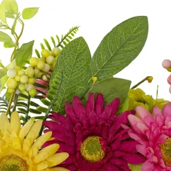 Northlight 23in Chrysanthemum And Daisy Floral Wreath