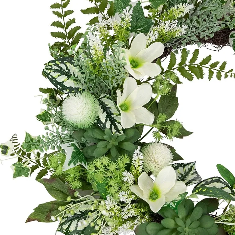 Northlight 24in Hellebores And Ivy Floral Wreath