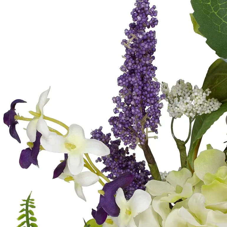 Northlight 26in Hydrangea And Foliage Floral Twig Wreath