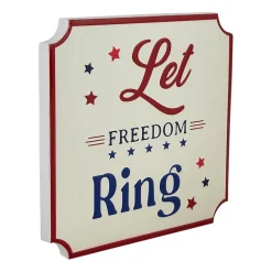 Northlight 11.75in Let Freedom Ring Wall Sign