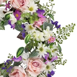 Northlight 24in Mixed Floral Fern Wreath