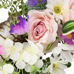 Northlight 24in Mixed Floral Fern Wreath
