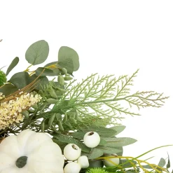Northlight 24in Peony And Pumpkin Artificial Fall Wreath
