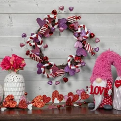 Northlight 16in Pink And Purple Candies And Hearts Valentine'S Day Wreath