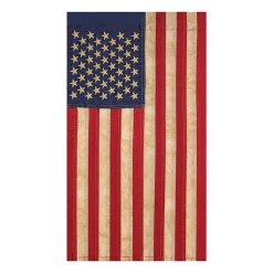 Northlight 40in X 28in Embroidered Tea-Stained Usa Garden Flag