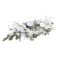 Northlight 24" Mixed Winter Foliage And Berries Pillar Candle Holder