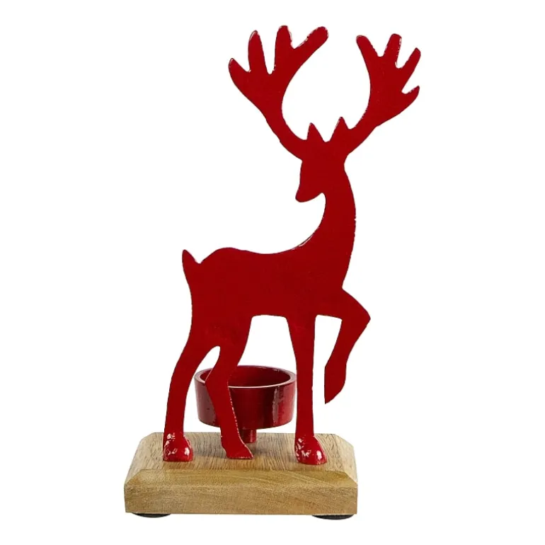 Northlight Reindeer Metal Tealight Candle Holder