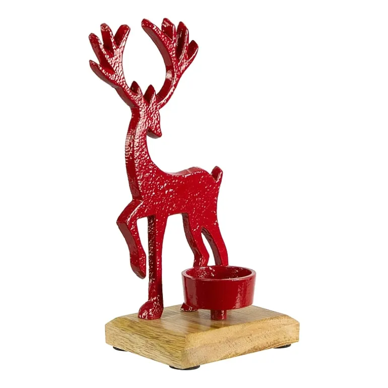 Northlight Reindeer Metal Tealight Candle Holder