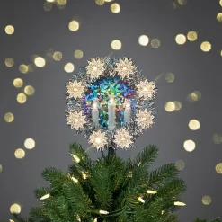 Northlight Silver Candles With Clear Lights Pre-Lit Wreath
