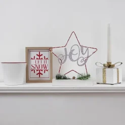Northlight 5" White Metal Gift Box Candle Holder