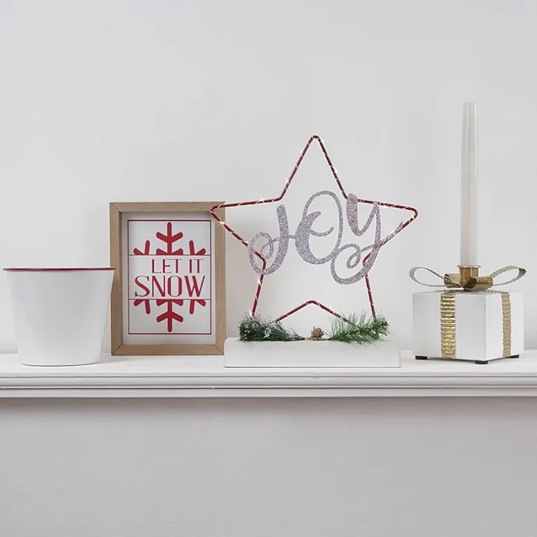 Northlight 5" White Metal Gift Box Candle Holder