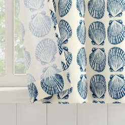 No 918 Sandbar Tonal Seashell Print 2-pc. Rod Pocket Window Tier