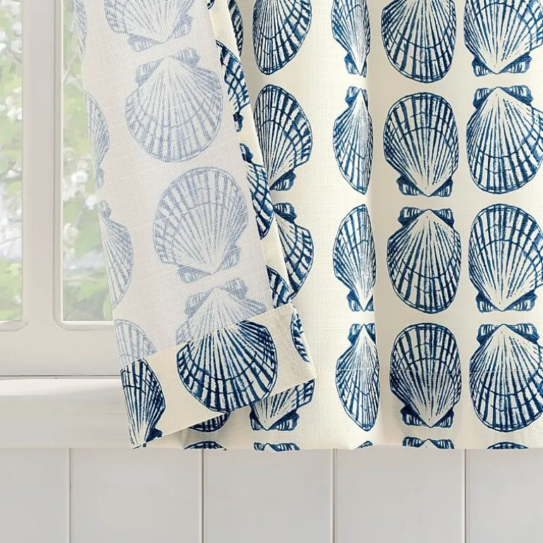 No 918 Sandbar Tonal Seashell Print 2-pc. Rod Pocket Window Tier