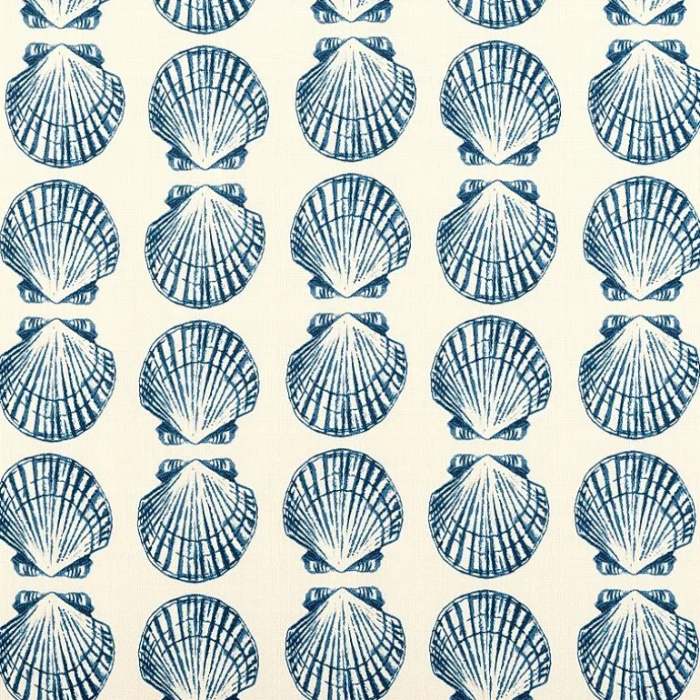 No 918 Sandbar Tonal Seashell Print Rod Pocket Tailored Valance