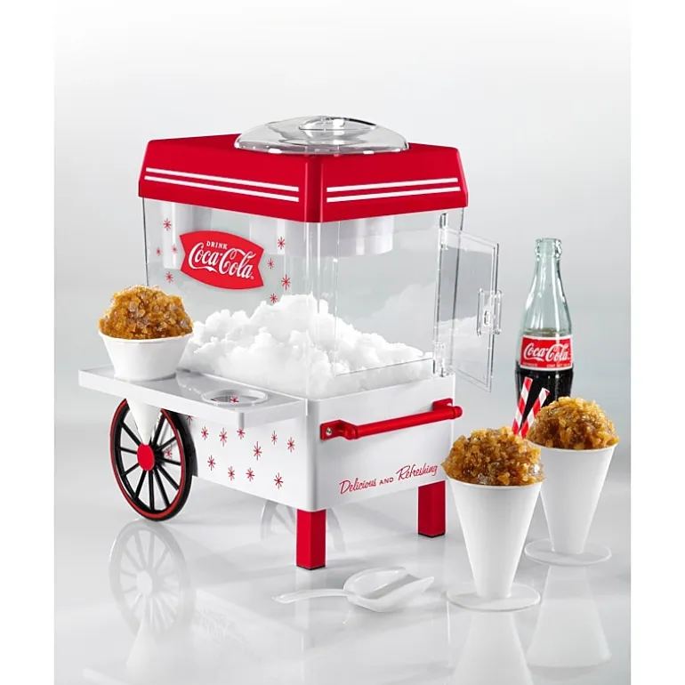 Nostalgia SCM550COKE Coca-Cola Snow Cone Maker & Shaved Ice Storage