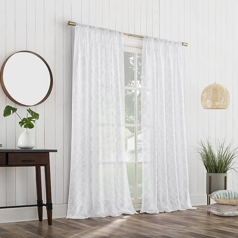No 918 Tina Rod Pocket Light-Filtering Single Curtain Panel