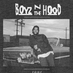 Novelty Boyz N The Hood Mens Crew Neck Short Sleeve Classic Fit Big and Tall Graphic T-Shirt