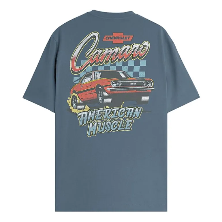 Novelty Camaro Mens Crew Neck Short Sleeve Classic Fit Big and Tall Graphic T-Shirt