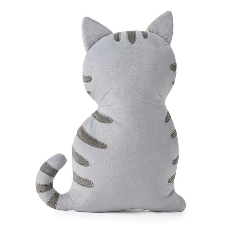 Novelty Gray Cat Throw Pillow