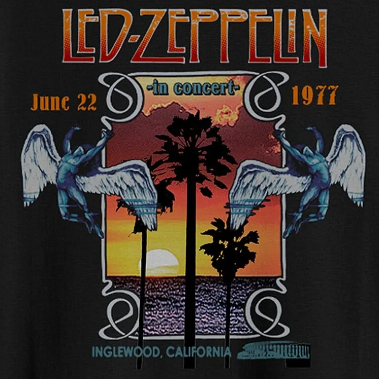 Novelty Led Zeppelin Mens Crew Neck Short Sleeve Classic Fit Big and Tall Graphic T-Shirt