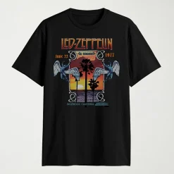 Novelty Led Zeppelin Mens Crew Neck Short Sleeve Classic Fit Big and Tall Graphic T-Shirt