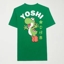 Novelty Mens Crew Neck Short Sleeve Regular Fit Yoshi Graphic T-Shirt