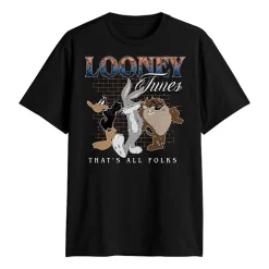 Novelty Mens Crew Neck Short Sleeve Classic Fit Looney Tunes Big and Tall Graphic T-Shirt