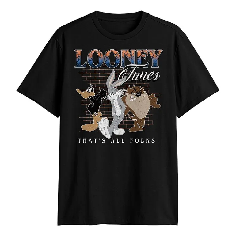 Novelty Mens Crew Neck Short Sleeve Classic Fit Looney Tunes Big and Tall Graphic T-Shirt