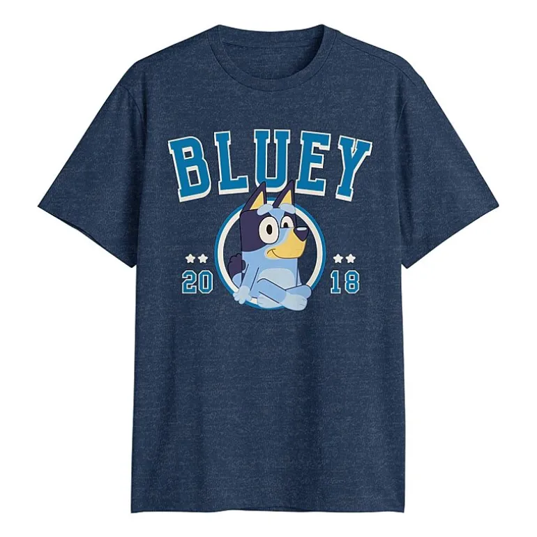 Novelty Mens Crew Neck Short Sleeve Classic Fit Bluey Big and Tall Graphic T-Shirt