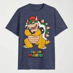 Novelty Mens Crew Neck Short Sleeve Classic Fit Bowser Big and Tall Graphic T-Shirt
