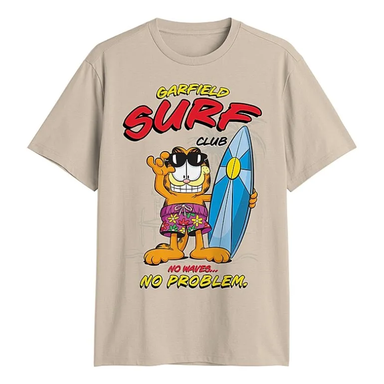 Novelty Mens Crew Neck Short Sleeve Classic Fit Garfield Big and Tall Graphic T-Shirt