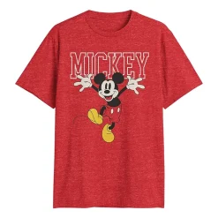 Novelty Mens Crew Neck Short Sleeve Classic Fit Mickey Mouse Big and Tall Graphic T-Shirt