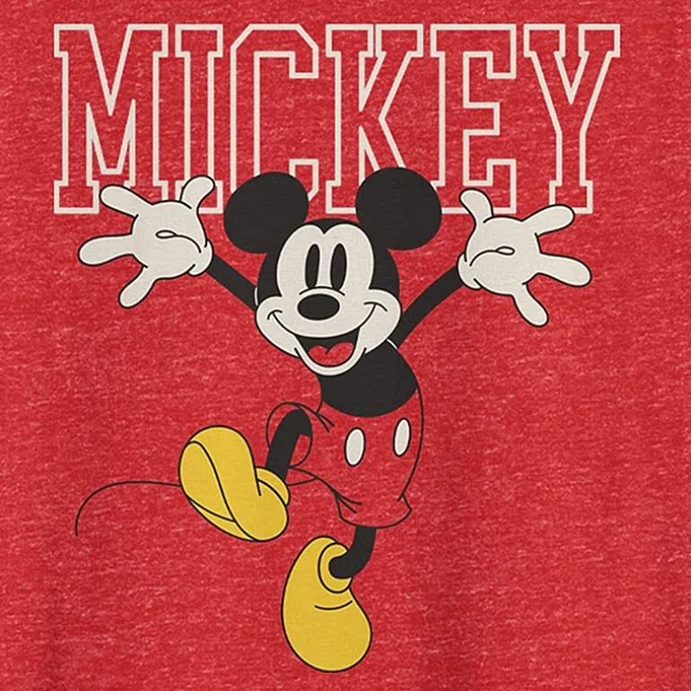 Novelty Mens Crew Neck Short Sleeve Classic Fit Mickey Mouse Big and Tall Graphic T-Shirt