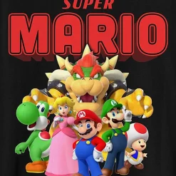 Novelty Mens Crew Neck Short Sleeve Regular Fit Super Mario Graphic T-Shirt