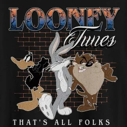 Novelty Mens Crew Neck Short Sleeve Classic Fit Looney Tunes Big and Tall Graphic T-Shirt