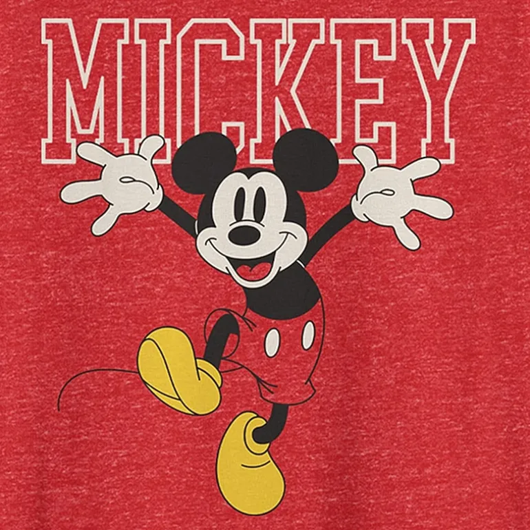 Novelty Mens Crew Neck Short Sleeve Classic Fit Mickey Mouse Big and Tall Graphic T-Shirt