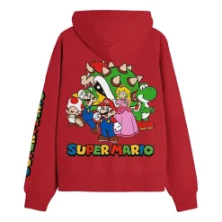 Novelty Mens Long Sleeve Super Mario Fleece Hoodie