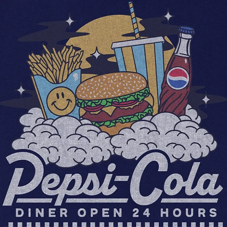 Novelty Pepsi Mens Crew Neck Short Sleeve Regular Fit Graphic T-Shirt