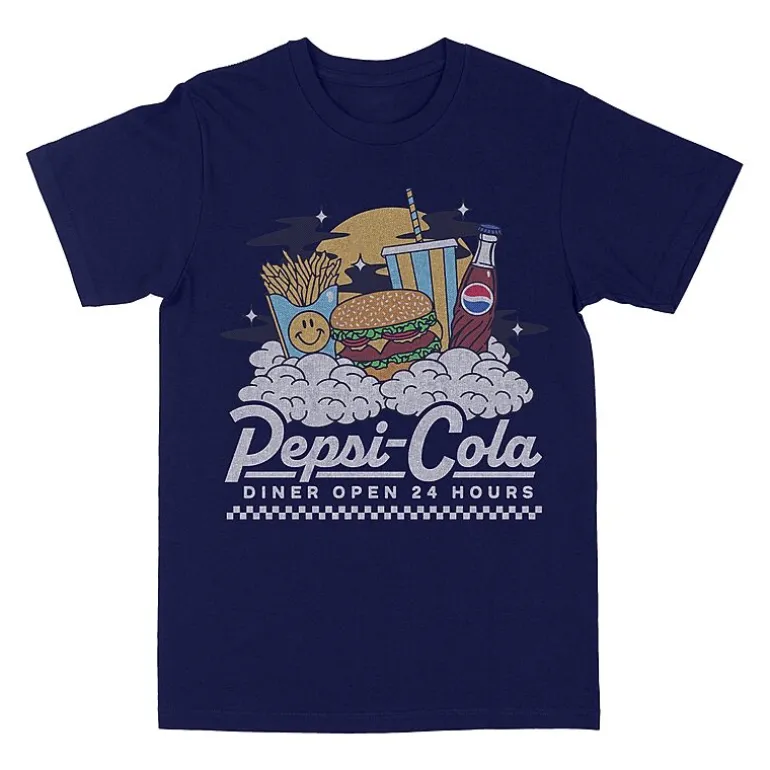 Novelty Pepsi Mens Crew Neck Short Sleeve Regular Fit Graphic T-Shirt