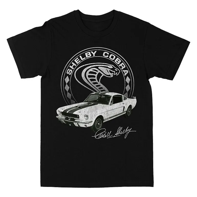 Novelty Shelby Cobra Mens Crew Neck Short Sleeve Regular Fit Graphic T-Shirt