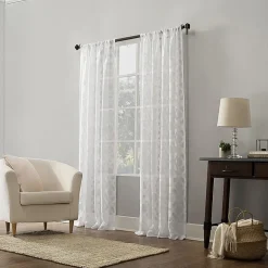 No 918 Yvette Rod Pocket Sheer Single Curtain Panel