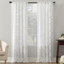 No 918 Yvette Rod Pocket Sheer Single Curtain Panel