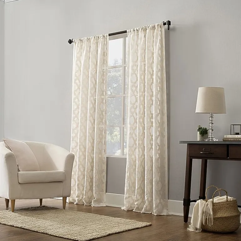 No 918 Yvette Rod Pocket Sheer Single Curtain Panel