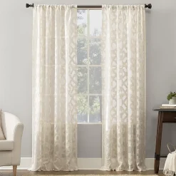 No 918 Yvette Rod Pocket Sheer Single Curtain Panel