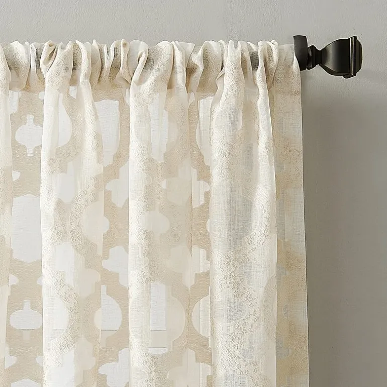 No 918 Yvette Rod Pocket Sheer Single Curtain Panel