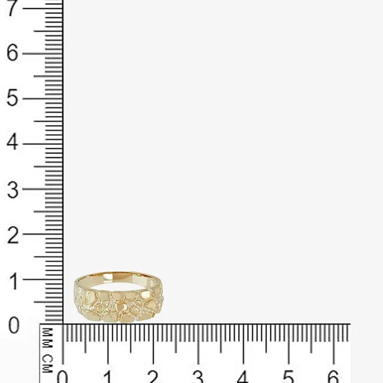 Nugget Mens 14K Gold Fashion Ring