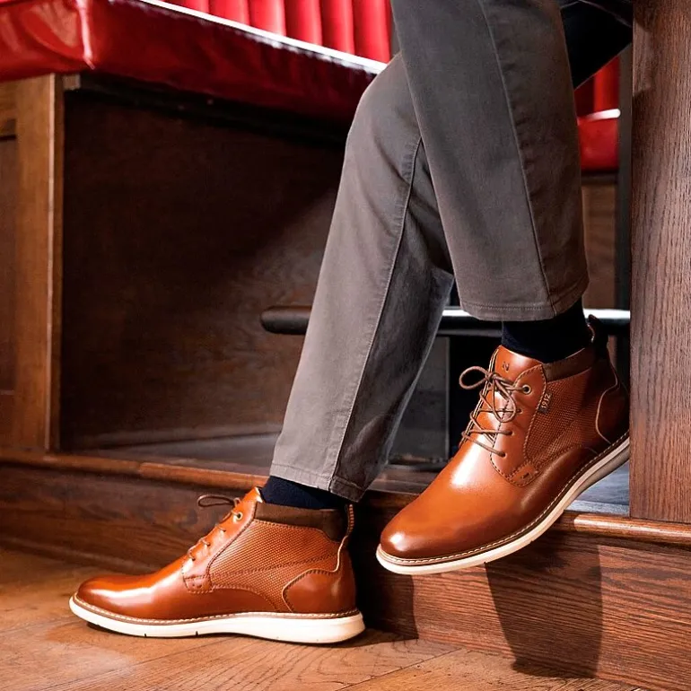 Nunn Bush Mens Chase Plain Toe Flat Heel Chukka Boots