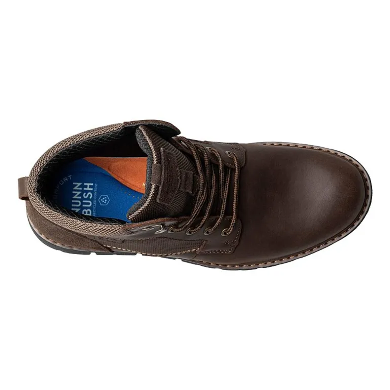 Nunn Bush Mens Karnak Plain Flat Heel Lace Up Boots