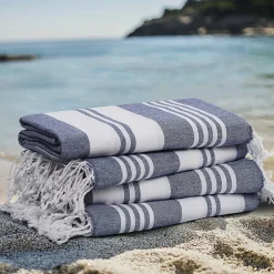 Oceanfront Resort Salty Stripe Turkish Sand Free 4-pc. Beach Towel